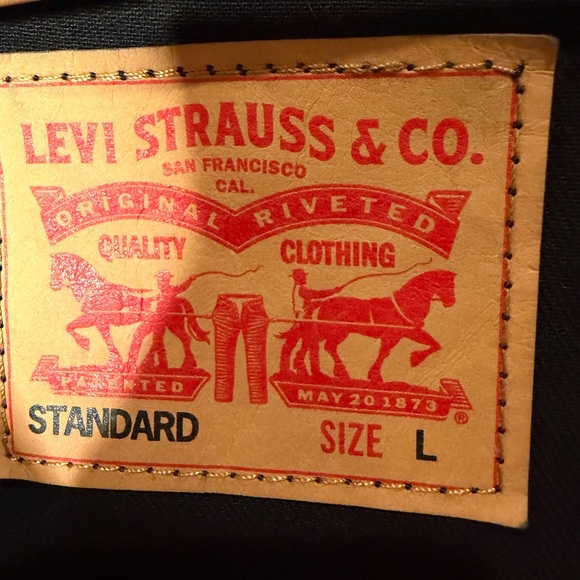 NWOT Levi's Men's L Black Denim Jacket - Picture 3 of 12